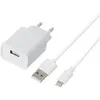 Chargeur Secteur 2,4aa + Cable Lightning Blanc 1m High One
