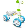 Skids Control Loopfiets Draisienne à 4 Roues Junior Bleu/Blanc