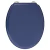 GELCO DESIGN Abattant WC Dolce - Charnieres inox - Bois moulé - Bleu marine