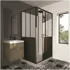 Gelco CABINE DE DOUCHE 90X120X220 STYLE INDUSTRIEL NOIR