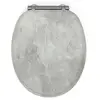 abattant wc gris bois - beton 711483 - gelco