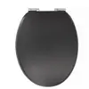 GELCO Abattant WC Noir/Chrome - MDF FSC - Charnières Frein de Chute