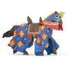 papo Medieval Et Fantastiques Cheval Bleu Fleur De Lys