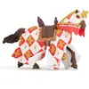 Figurine Cheval Blanc fleur de lys - PAPO - LE MONDE MEDIEVAL - Pour Enfant
