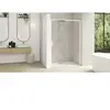 Paroi de douche smart design c 157-170cm coulissant profilé blanc sans seuil verre transparent droite largeur 170cm - kinedo - pa9237btned