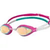 Lunettes de natation arena air speed mirror yellow copper pink multi