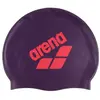 Bonnet de bain arena big logo violet