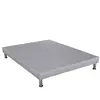 Ebac Sommier déco SR9 - Gris clair 140x190 - Lattes bois - H.13 cm - Made in France