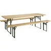 JARDIPOLYS Table de jardin pique-nique Brasserie - Bois - 8 personnes