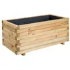 Jardipolys Bac à fleurs rectangle en bois de pin L100cm