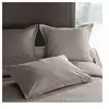 Taie d'oreiller percale Méline 2 LABELIS SIM - Gris Cendre - 65 x 65 cm
