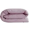 Housse de couette percale Méline 2 LABELISSIM - Prune - 200 x 200 cm