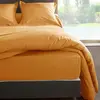 Drap housse percale Méline 2 LABELISSIM - Jaune miel - 180 x 200 cm