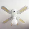 Farelek Bali Ventilateur de plafond, 107 cm, blanc