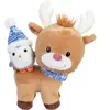 Peluche Renne Et Pingouin 24 Cm Marron