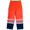 Pant. orange et marine tl 60% coton 40% poly