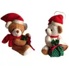 Esprit de Noel 2 Décoration De Sapin Petites Peluches Ours 10 Cm