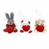 Lot De 3 Petites Peluches Ours Et Lapin - Décoration De Sapin