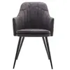 Chaise avec accoudoirs HARPER coloris gris