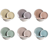 Set vaisselle 18 pièces en grès COLORS PRINTEMPS  coloris assortis