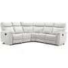 Canapé d'angle beige relax manuel 5 pl WONDER