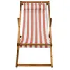 Bain de soleil réglable RAYA en acacia coloris rouge