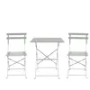Ensemble table pliante carrée 60 cm + 2 chaises pliantes PARMA coloris gris