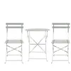 Ensemble table pliante ronde 60 cm + 2 chaises pliantes PRATO coloris gris