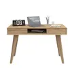 Bureau 2 tiroirs 120 cm LOMOCO GASPARD coloris bois clair