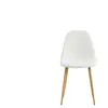 Chaise en tissu LOMOCO JENNA coloris blanc