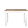 Table fixe 109cm CLOE coloris blanc/chêne