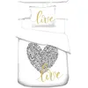 Parure de lit Housse + 1 taie 140x200 cm LOVE