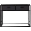 Console 2 tiroirs METTALIC coloris noir