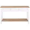 Console CHARME coloris chêne/blanc