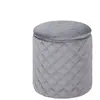 Pouf coffre PANA coloris gris