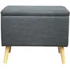 Pouf coffre BENCHY coloris gris