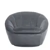 Fauteuil pivotant BOGOTA en velours coloris gris