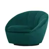 Fauteuil pivotant BOGOTA en velours coloris bleu canard