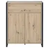 Buffet 2 portes 1 tiroir ABRAM coloris noir/naturel