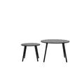 Lot de 2 tables basses gigognes rondes CORK coloris noir