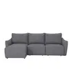 Canapé d'angle gauche relax électrique 3 places JADE EW coloris gris