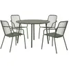 Ensemble de jardin table + 4 chaises SALTA coloris vert