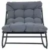 Fauteuil à bascule HAPPY coloris gris