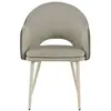 Chaise en tissu ELEA coloris kaki/écru