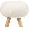 Pouf blanc MOUMOUTE