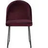 Chaise en velours DAPHNE coloris rouge
