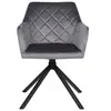 Chaise pivotante DIAMOND coloris gris