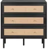 Commode 3 tiroirs BORA coloris noir