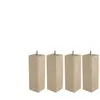 Jeu de pied (x4) bois massif 25 cm NIGHTITUDE 4 CARRES H25 S8