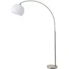 Lampadaire Métal chromé 193 cm blanc